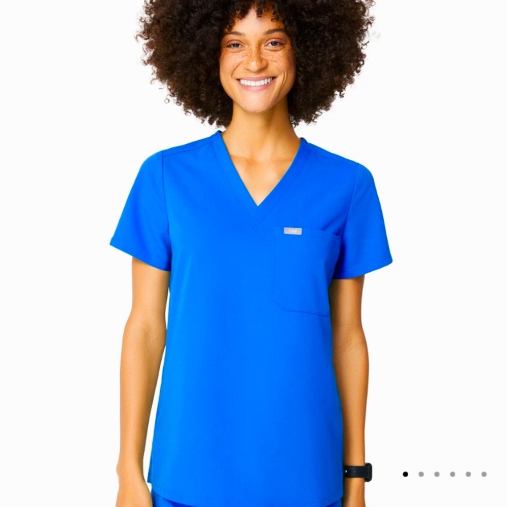Figs Catarina Scrub Top - Royal Blue XS